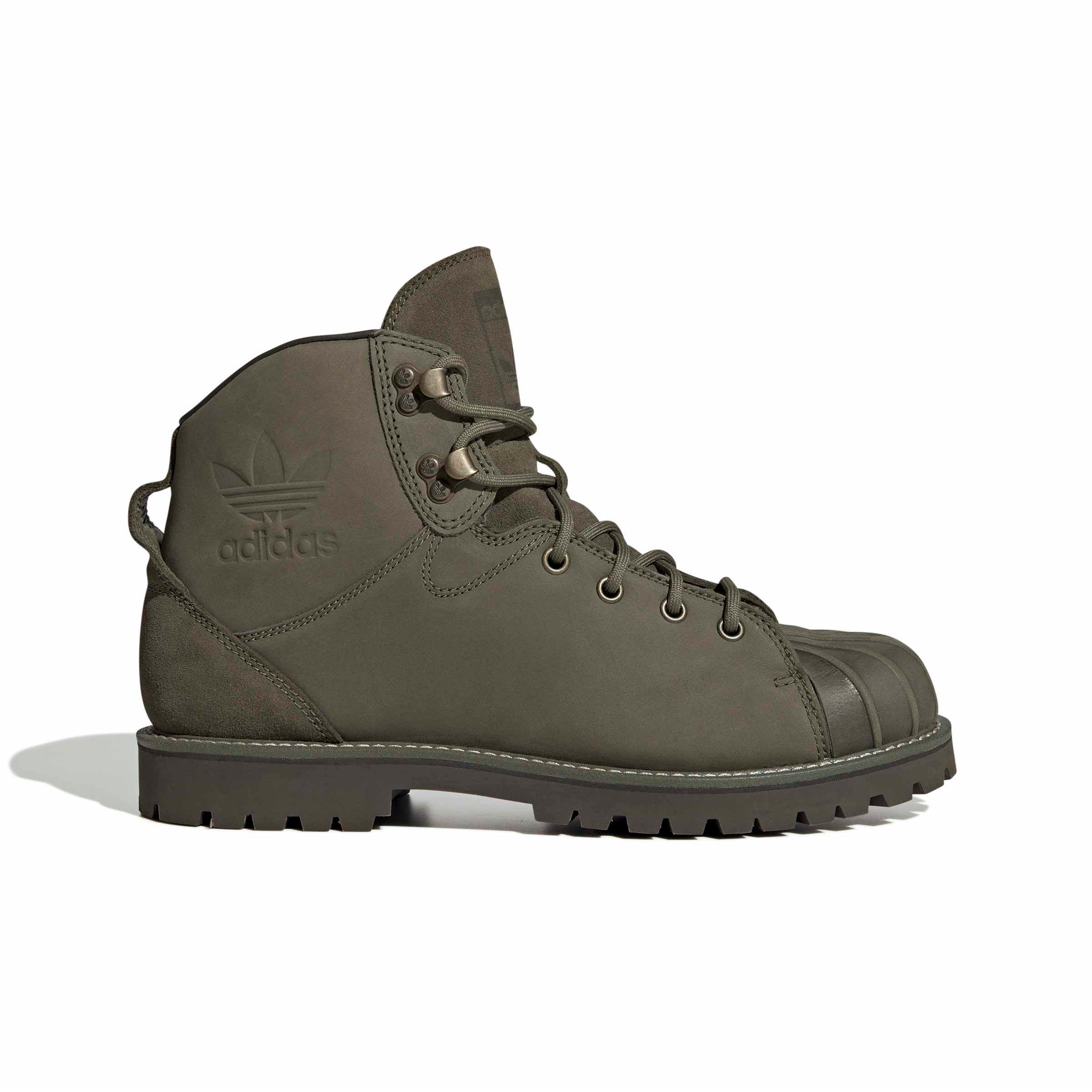 adidas Originals Superstar "Olive Strata/Olive Strata/Shadow Olive" Men's Boot - OLIVE/OLIVE/OLIVE